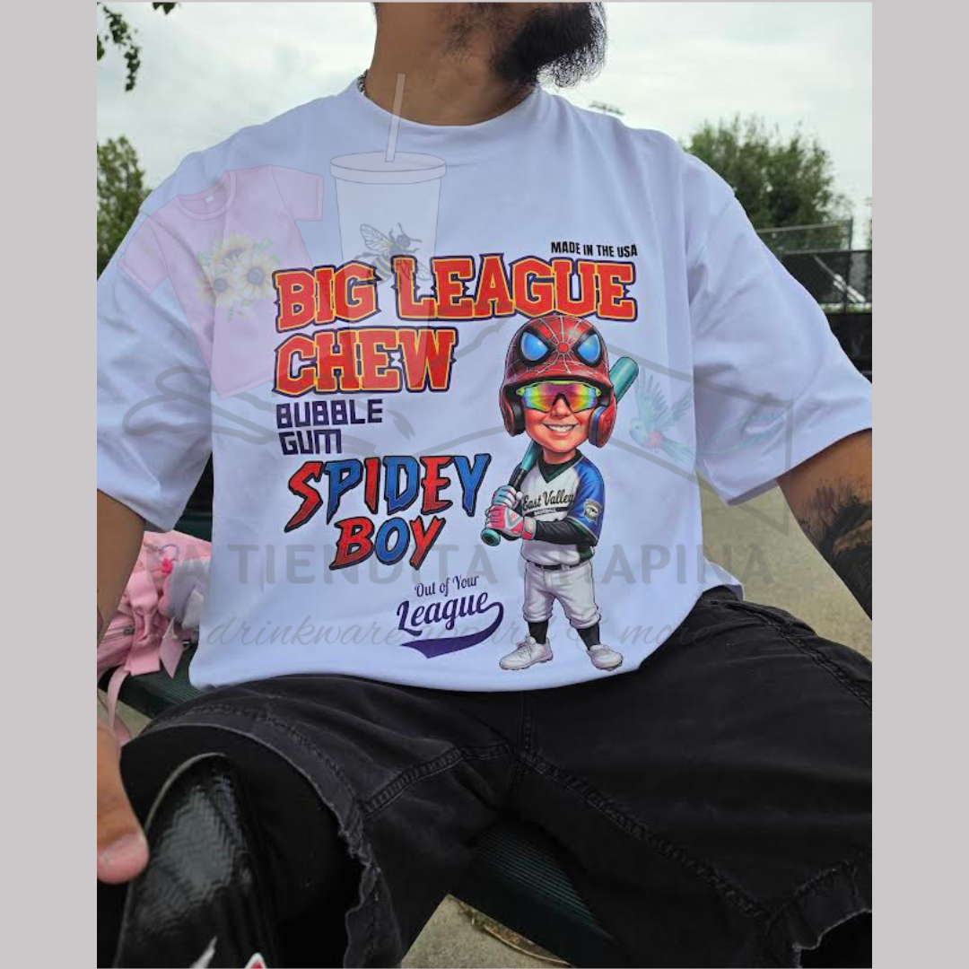 Custom Big League Chew Kid Portrait Baseball Shirt
