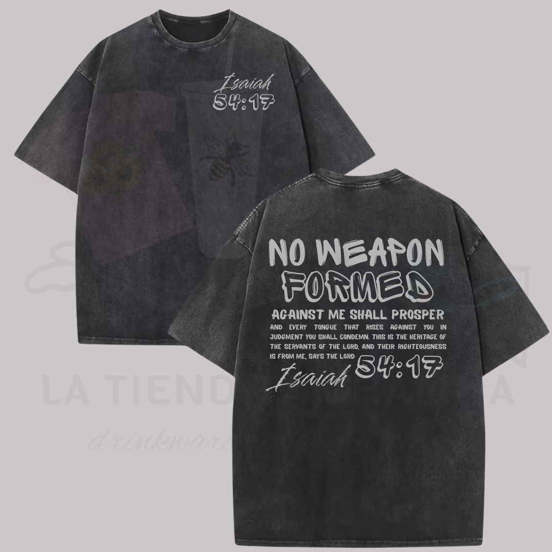 No Weapon Formed Isaiah 54:17 Acid Wash Shirt